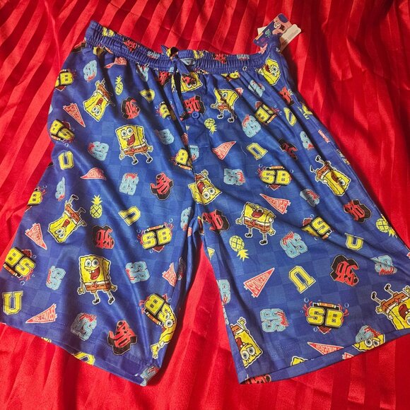 Men's Sponge Bob Sleep Shorts Size X-large -NWT- - Picture 1 of 6
